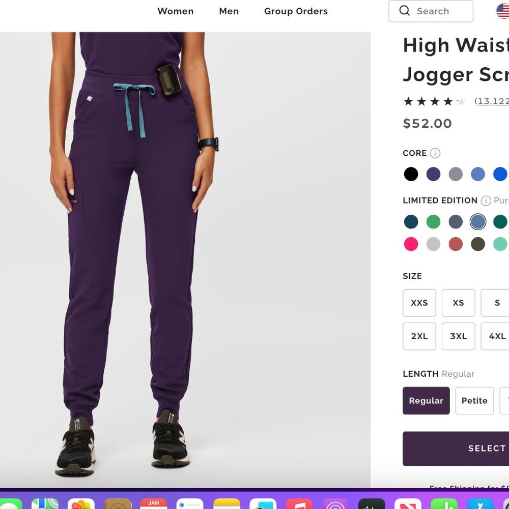 Figs High Waisted Zamora Jogger Scrub Pants - Size XXS Regular
